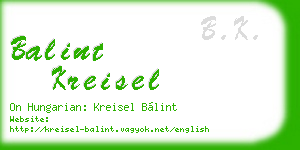 balint kreisel business card
