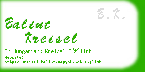 balint kreisel business card
